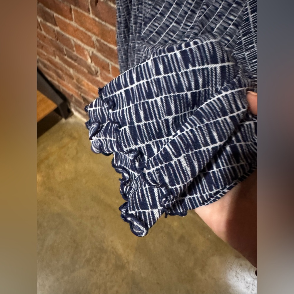 Kenneth Cole New York Navy and White Printed Mini Dress Size Extra Large - Picture 8 of 9